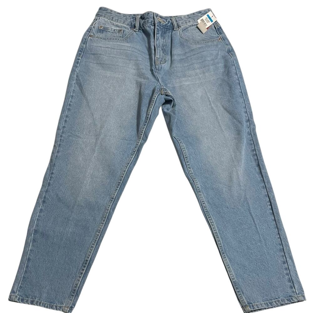 Union Bay Womens Size 9 Blue Madonna Mom Jeans Tapered Leg Light Wash High Rise